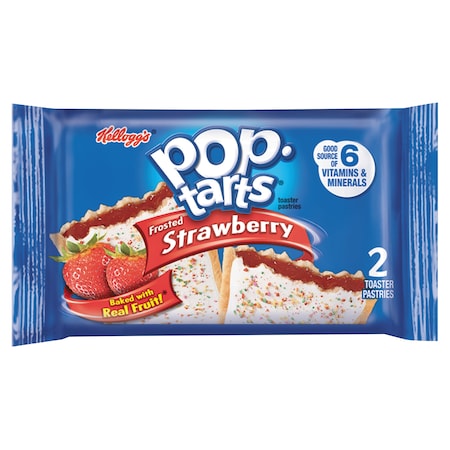 Kelloggs Pop Tarts, Frosted Strawberry, 3.67 oz, PK12 3800031732